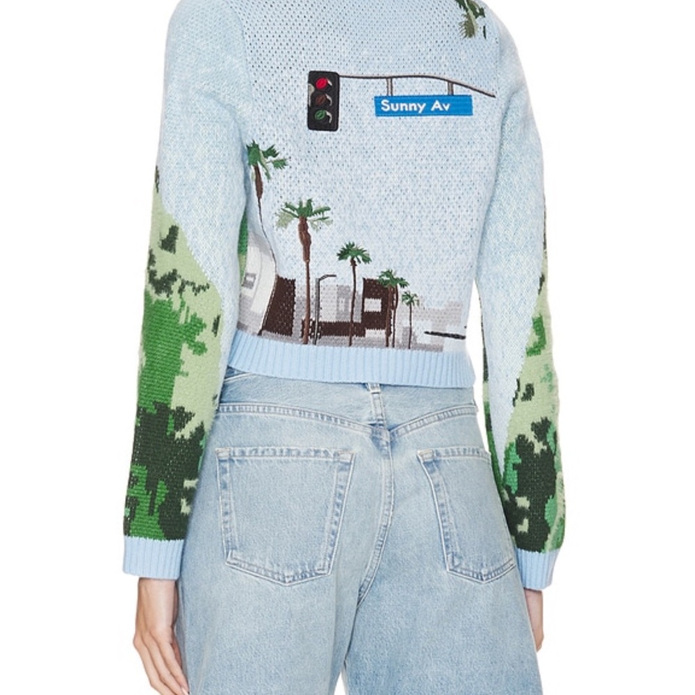 House of Sunny Blue and Green Cardigan